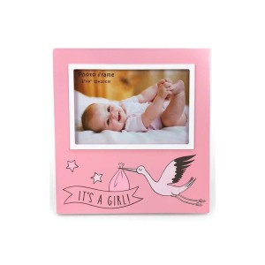 Portafotos de Bautizo con Cigüeña 2