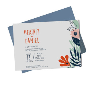 Invitación de boda personalizada