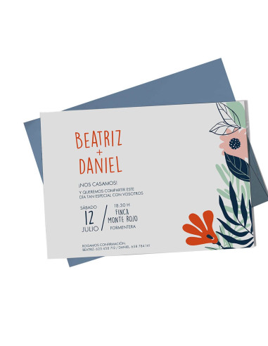 Invitación de boda personalizada