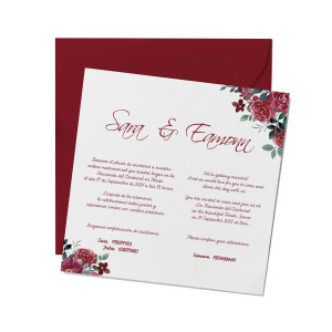 Invitación de boda bilingüe