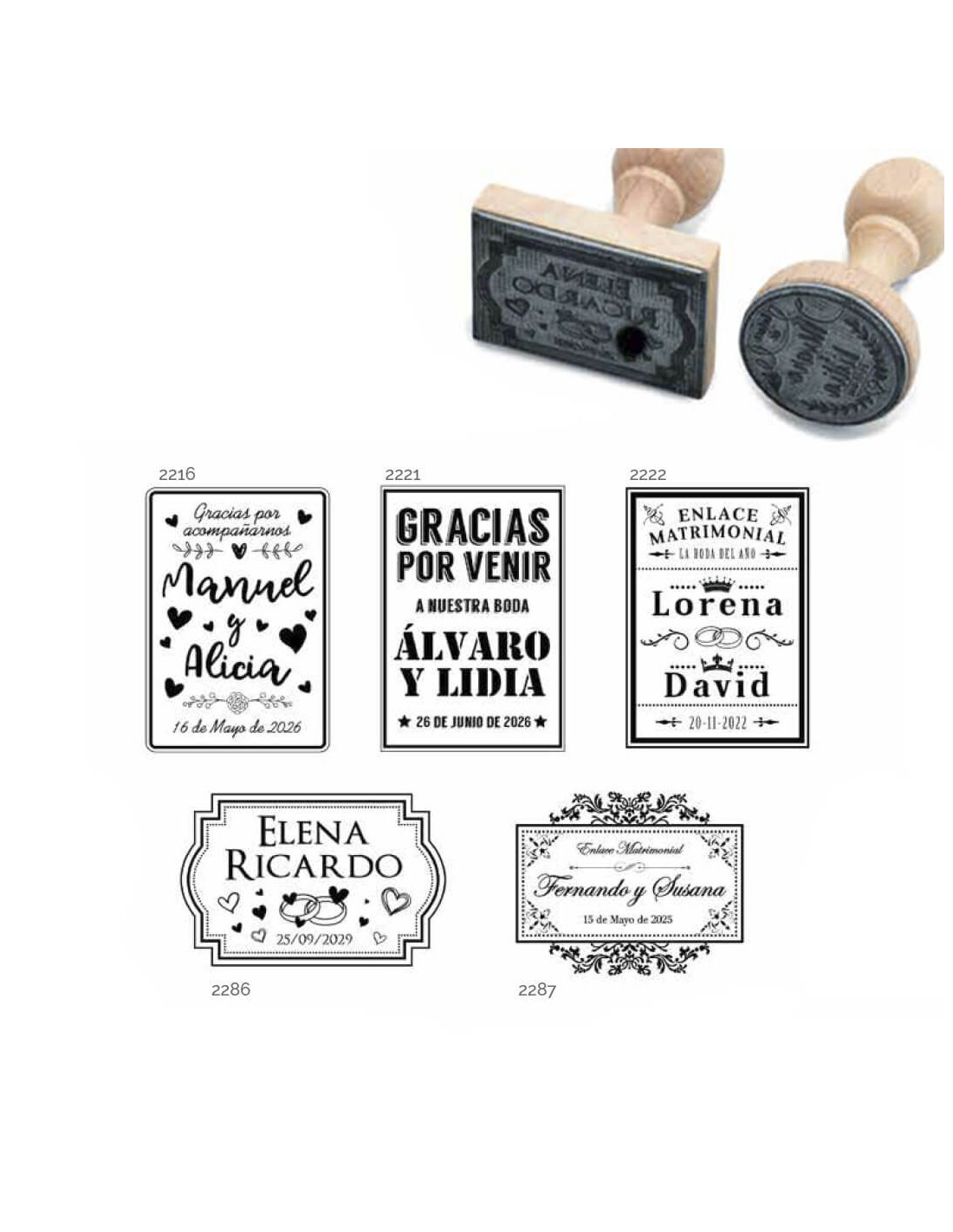 Sellos para Comunión personalizados, sello de madera con tampón de tinta