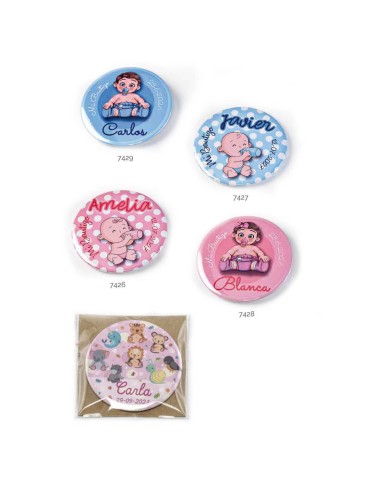 Chapas personalizadas para bautizo