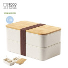 Fiambrera con Tapa de Bambú