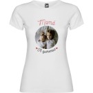 Camiseta entallada de mujer blanca