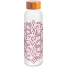 Botella de cristal y bambú