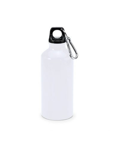 Botella de aluminio blanca