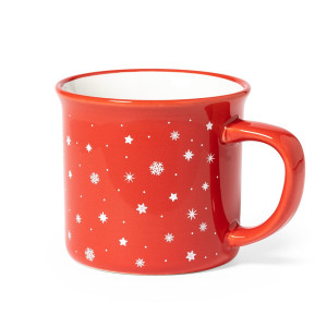 Taza navideña con estrellas