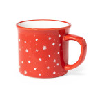 Taza navideña con estrellas