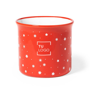 Taza navideña con estrellas