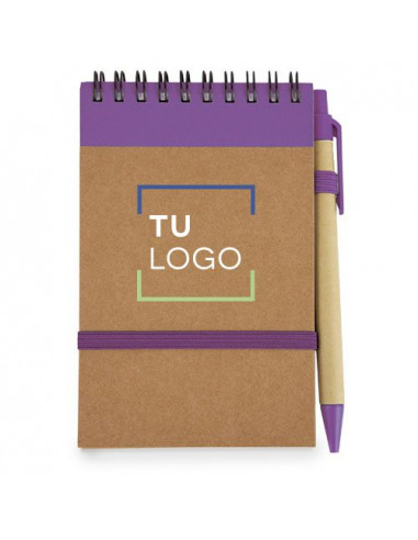 Libreta de cartón con bolígrafo | Libreta de cartón reciclado