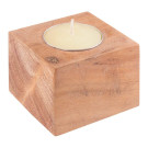 Porta velas de madera de acacia