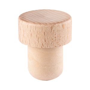 Tapón de madera para botella de vino