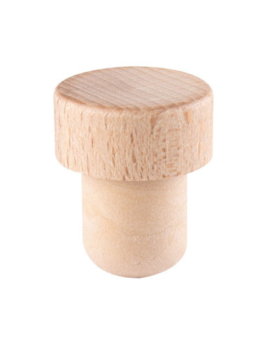 Tapón de madera para botella de vino