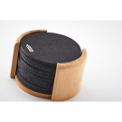 Set de POSAVASOS DE RPET con Soporte de Bambú