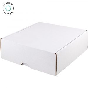 Caja automontable blanca 25 x 24 x 10 cm