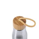 Botella de acero con tapa de bambú