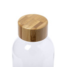 Botella de RPET con Tapa de Bambú