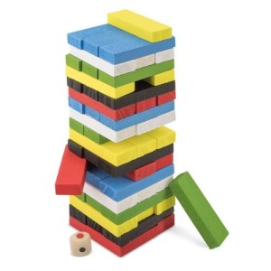 Juego jenga de colores