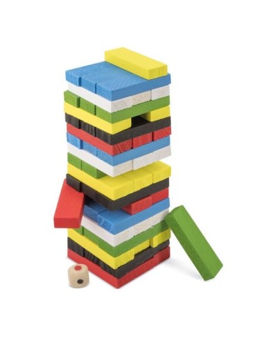 Juego jenga de colores