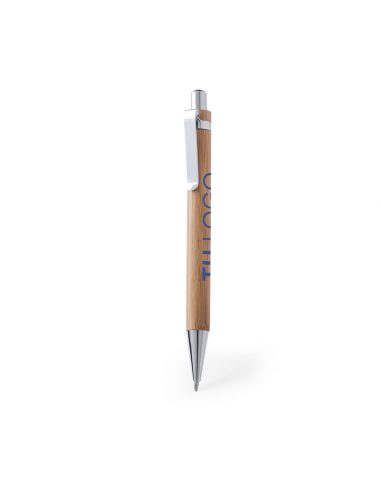 Bolígrafo de bambú y metal