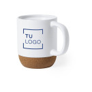 Taza cerámica con base de corcho