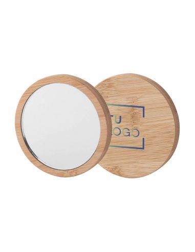 Espejo de madera de bambú