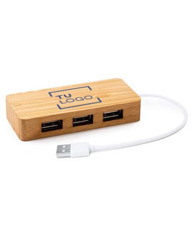 Puerto USB de bambú