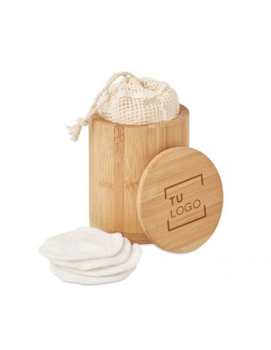 Caja de bambú con toallitas