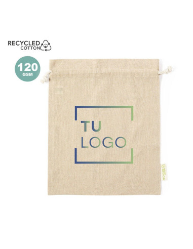 Bolsa de algodón reciclado saco 120 gr/m2