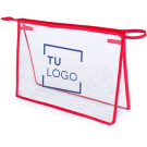 Neceser de PVC con ribete | Neceser transparente con ribete