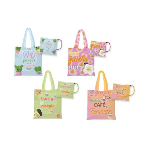 Bolsas plegables con frases