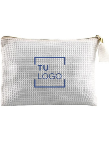 Neceser de Algodón con Cremallera | Neceser blanco para viaje