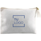 Neceser de Algodón con Cremallera | Neceser blanco para viaje
