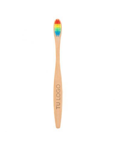 Cepillo de dientes de bambú multicolor