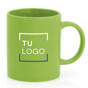 Taza personalizada con fotos, texto o logo. Acabado amarillo