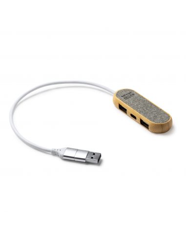 Puerto USB de RPET y bambú