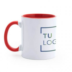 Taza sublimada personalizable con tapa y base de silicona