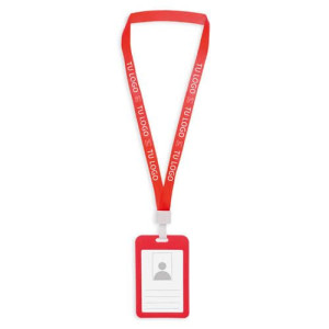 Lanyard con porta-acreditación rígida