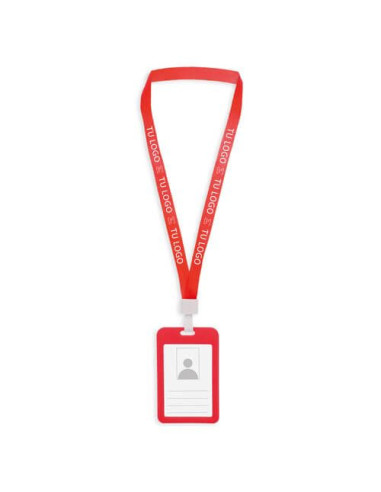 Lanyard con porta-acreditación rígida