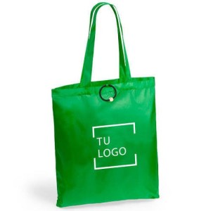 Bolsa de compra plegable con funda a juego de cremallera y mosquetón Color  Azul