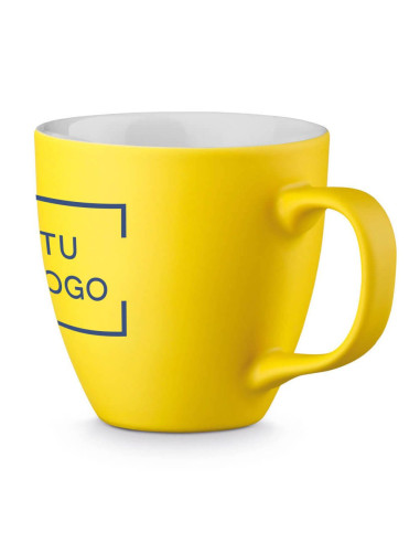 Taza de porcelana con hidroglasear mate