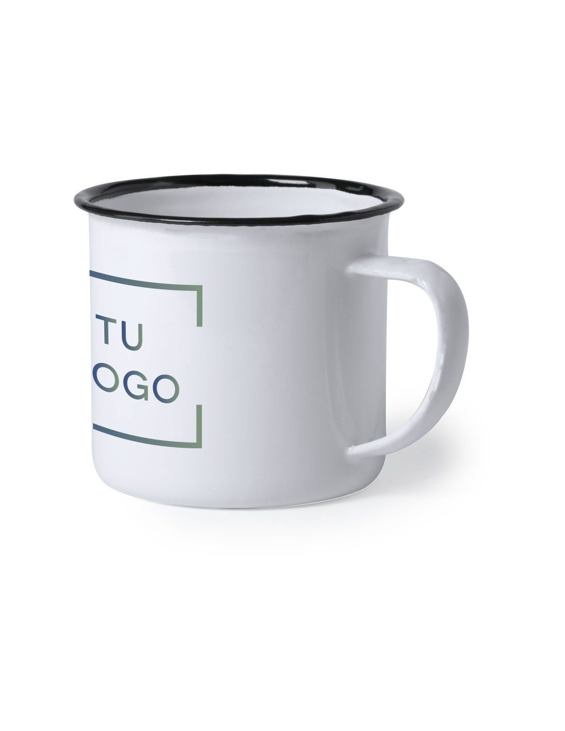 Taza alta de metal de 500 ml para café por sublimación - blanco