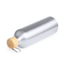 Botella de Aluminio 800 ml con tapón de bambú