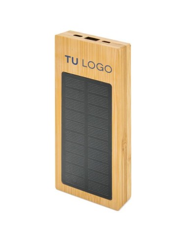 Power bank de bambú solar