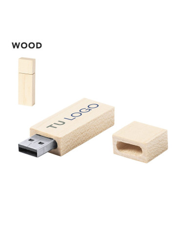 Memoria USB de madera