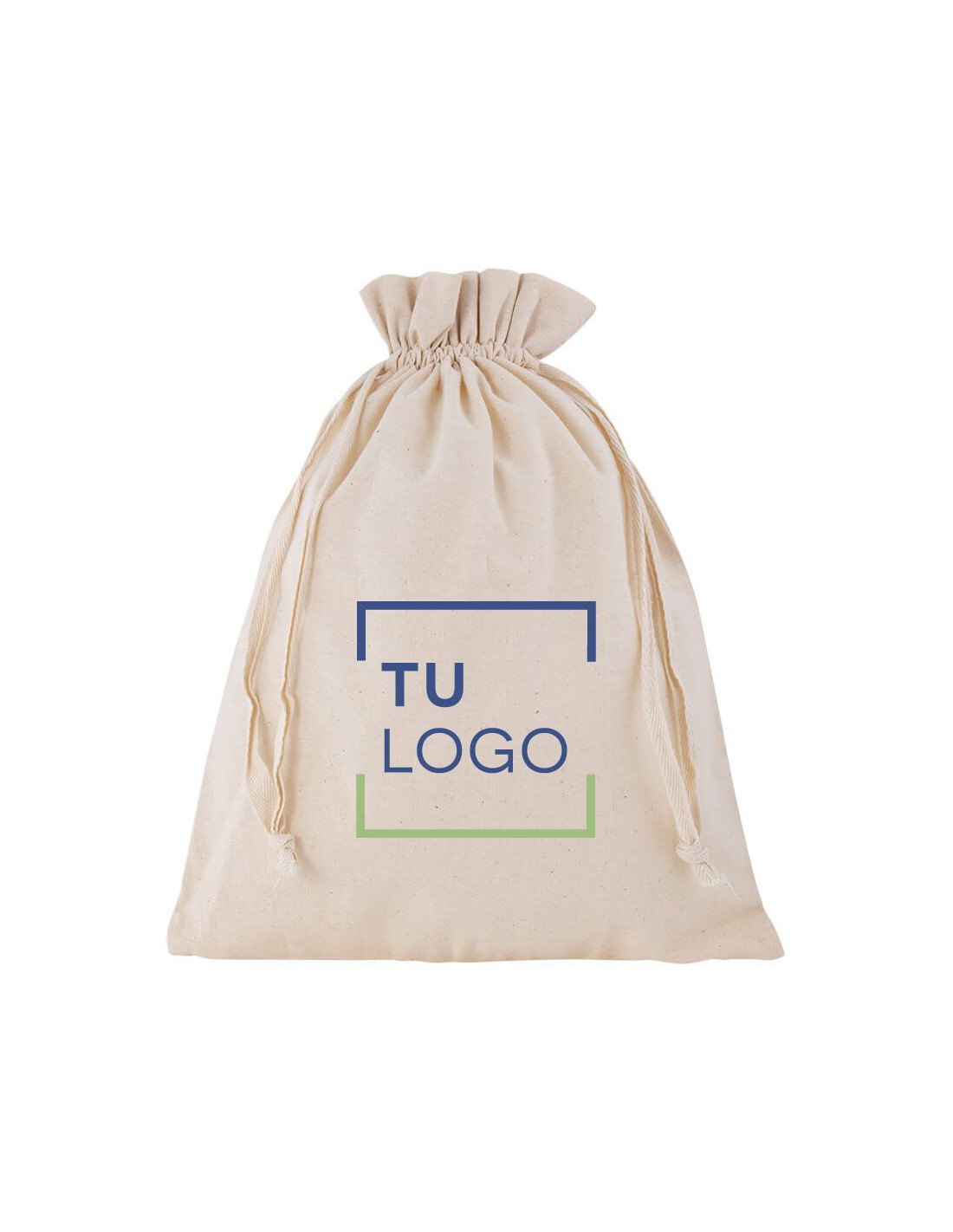 Comprar mochila saco de algodón con detalle de yute publicitaria