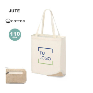 Bolsa Plegable de Algodón y Yute