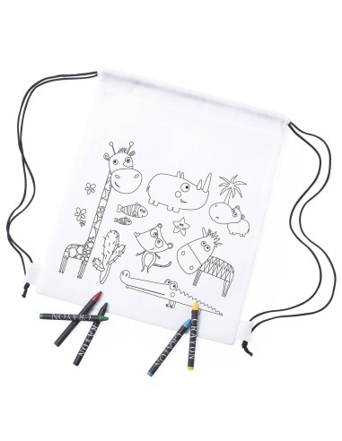 Mochila infantil para colorear