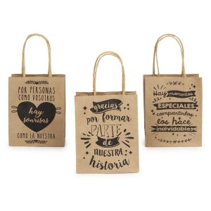 Bolsa de regalo con frases 16 x 12 x 6 cm