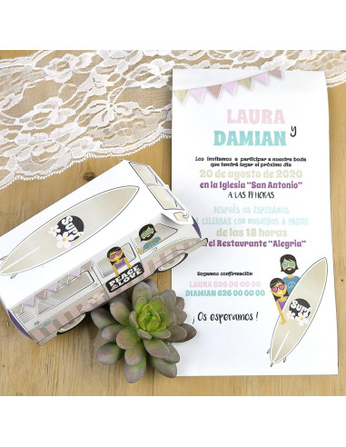 Invitación de Boda "Peace & Love"